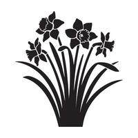 Daffodils Flower Cluster Icon Design vector