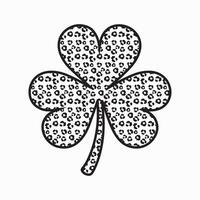 Leopard Print Four-Leaf Clover vector