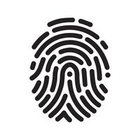 Fingerprint Identity Symbol Icon Design vector