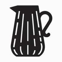 Wicker Jug Pitcher Icon Design vector