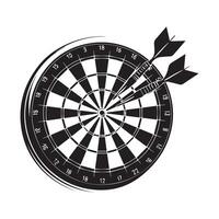 Darts Target with Arrows Icon vector