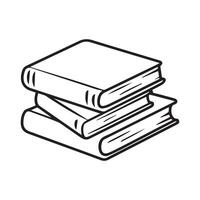 Stacked Books Icon Design vector