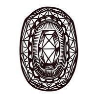 Intricate abstract geometric design with black and white pattern vector