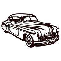 Classic vintage car with retro design elements and sleek lines vector