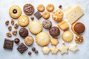 Delicious Assortment of Cookies and Chocolates photo