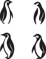 Illustration of a set of penguins vector
