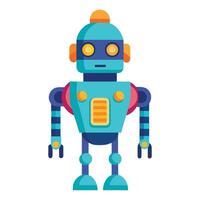 Android Robot in flat style isolated on white background vector