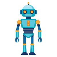 Ai Robot in flat style isolated on white background vector