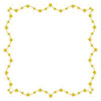 Shining Gold Star Border Frame with Curving Lines vector