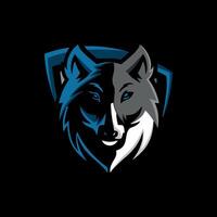 The wolf logo for a team vector