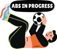 Flat sticker of a person lying on their back doing a core exercise vector