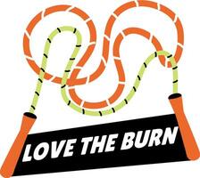 A flat sticker of a exercise jump rope vector