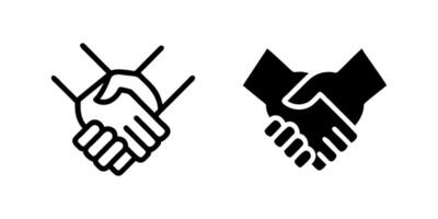 handshake icons for business or agreement projects. Scalable and editable for presentations logos or partnership designs. vector