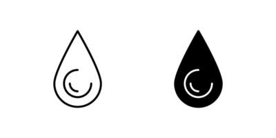 Water Drop Line and Glyph Icon Set vector