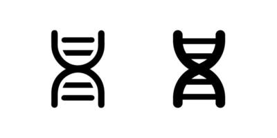 Set of DNA icons for science or biology projects. Scalable and editable for educational materials research posters or medical designs. vector