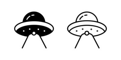 A modern icon set depicting spaceships, perfect for space exploration and sci-fi-themed projects. vector