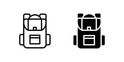 A simple icon set featuring backpacks, ideal for travel, hiking, and adventure-themed projects. vector