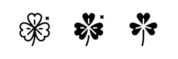 Three Leaves Clover Icon set vector