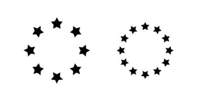 Se of icons of Europe flag for travel or political projects. Scalable and editable for banners posters or educational materials vector