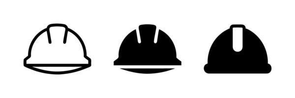 Work Helmet Safety Icon set vector