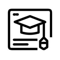 A graduation cap and diploma icon on a white background vector