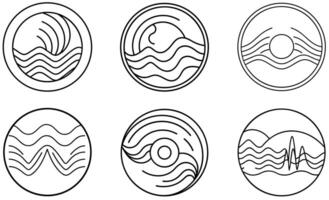 Abstract Line Art Wave vector