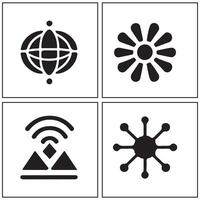 Multi-Purpose Icons Collection Essential Symbols for Various Actions vector