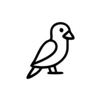 Minimalist Black and White Bird Icon Elegant Avian Design vector