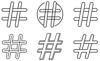 Hash Tag Geometric Pattern design vector