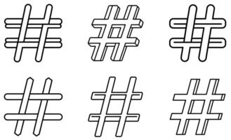 Hash Tag Geometric Pattern vector