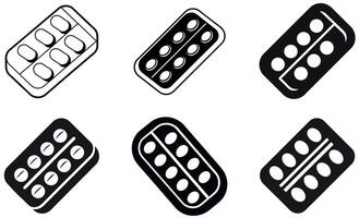 Pill Container Icons vector