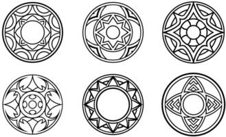 Ornate Circular icon set Designs vector