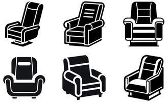 Armchair Icon Set design vector