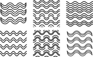 Wave Pattern Icon set design vector