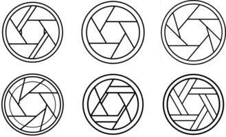 Geometric Camera Aperture Icon vector