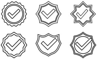 Shield and Checkmark Icons vector