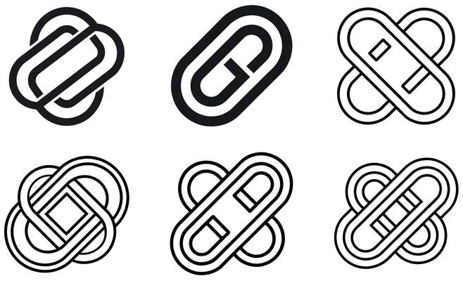 Linked Shape Icons set