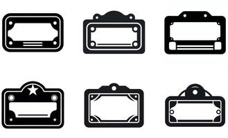 Label Frame Icon set design vector