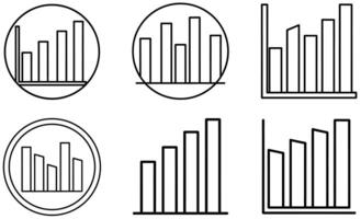 Bar Chart Icons for Data Visualization vector