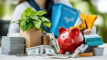 Strategic investment growth with savings, financial planning, and asset allocation photo