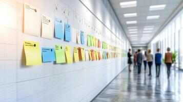 Innovative Project Management in Modern Office with Visual Task Boards photo