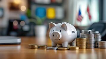 Financial security and steady savings growth through financial planning photo