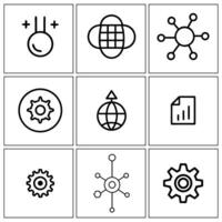 Flat Technology Icons set Hardware, Software, Network, Mobile, Future Tech vector