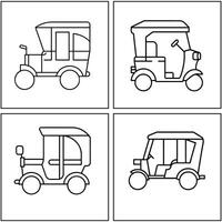 Four Types of Motorbikes Square Layout Illustration of Different Motorcycle Styles vector