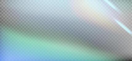 Rainbow reflection highlights. Glare from water and glass. Glittering particles for social media backgrounds, product presentations, photo shots. eps10 vector
