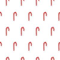 Christmas seamless pattern with candy cane. Hand drawn striped candy cane isolated on white background. Festive candy cane wrapping, wallpaper for Christmas and New Year. Xmas swirl candy cane. Wrap vector
