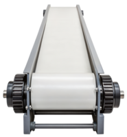 Roller conveyor used for efficient material handling on a transparent background png