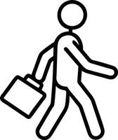 Businessman Walking with Briefcase - Simple Icon vector