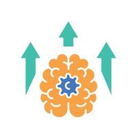 neuroplasticity color flat icon for digital and print projects. vector