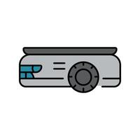 Mobile industrial Robot color line icon for digital and print projects. vector